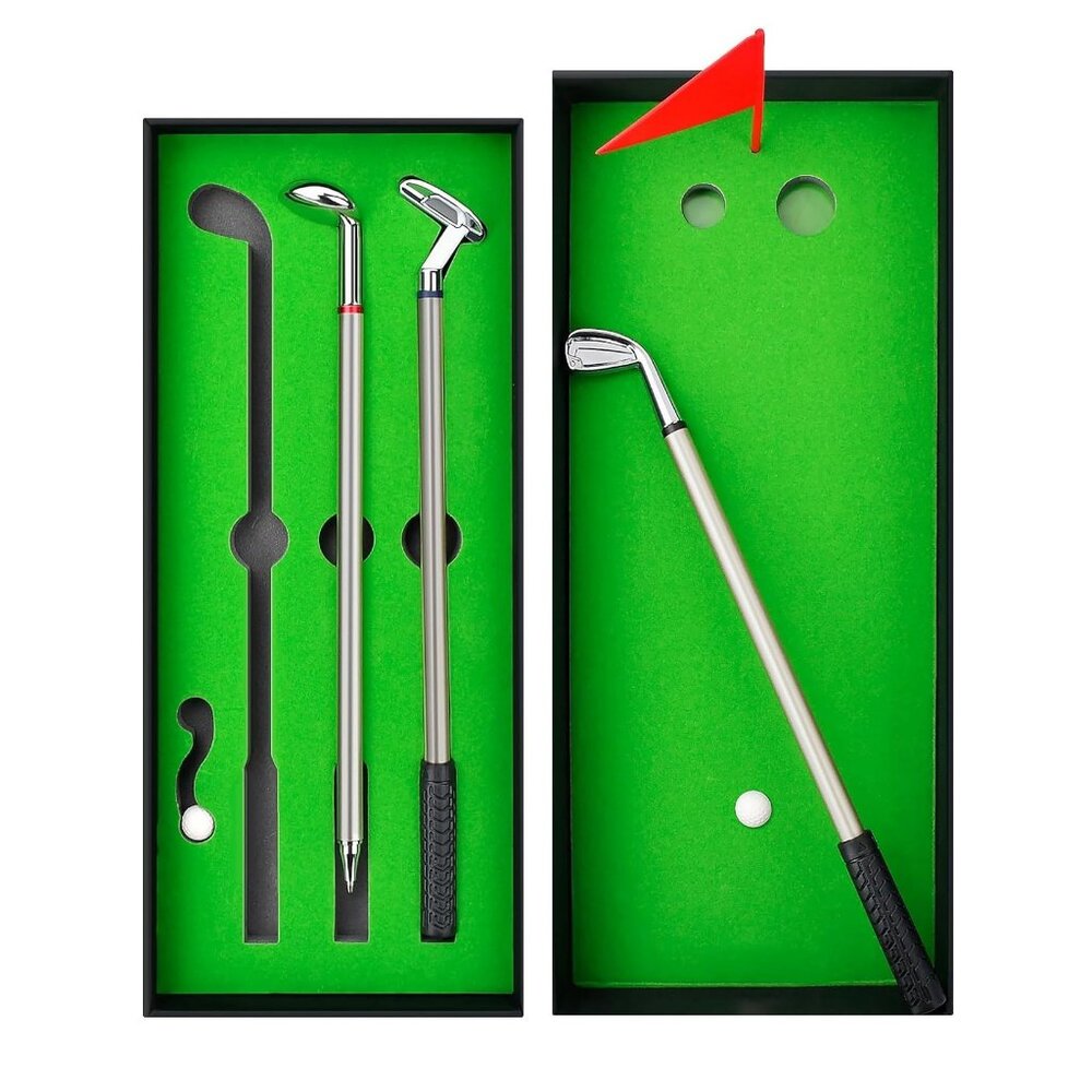NEW Golf Pens Golfing Golfer Gag Gift Set Desk Accessories Decor Table Game Mini - Picture 3 of 13